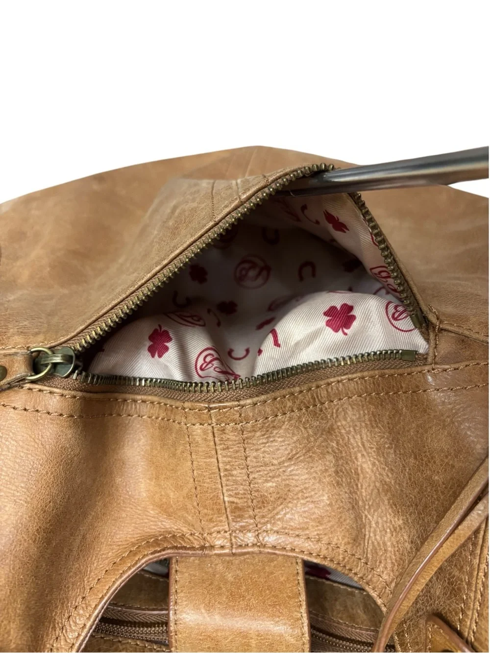 Tan Leather Hobo Tote Bag - Women